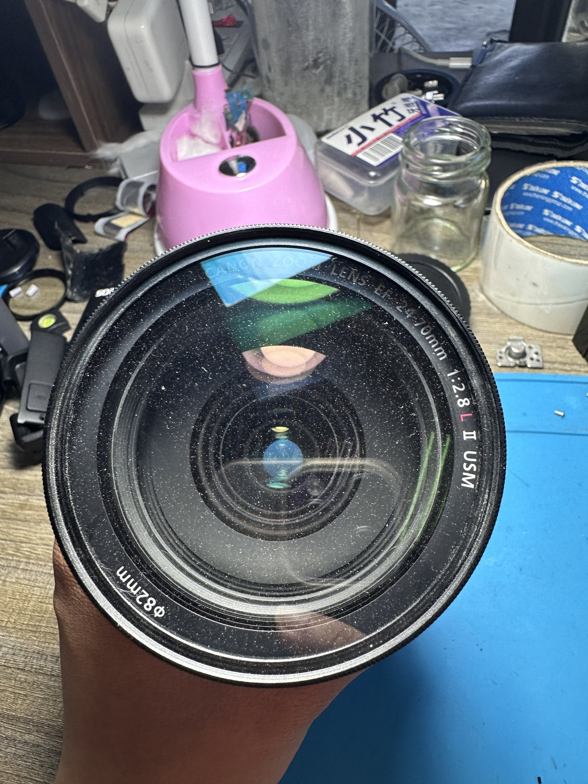 vệ sinh lens Canon 24-70mm