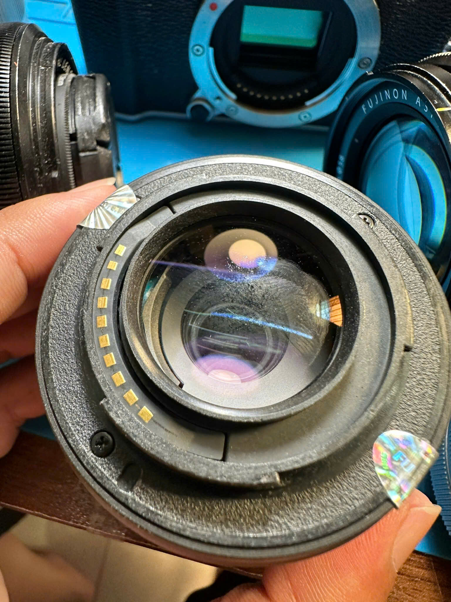 vệ sinh lens Fujifilm 15-45mm